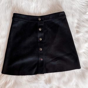 NWT Women’s Faux Suede Button Mini Skirt